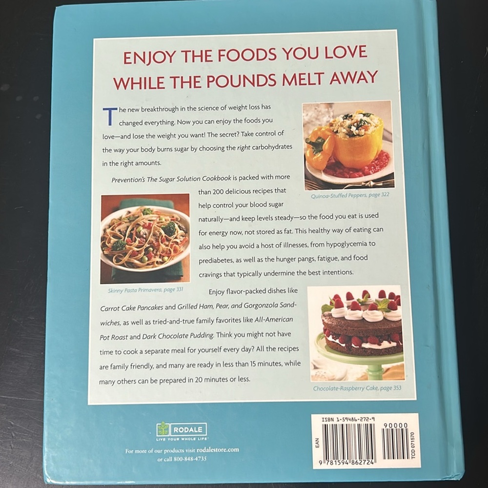 Prevention's The Sugar Solution Hardcover Cookbook, More than 200 Recipes - Picture 7 of 7